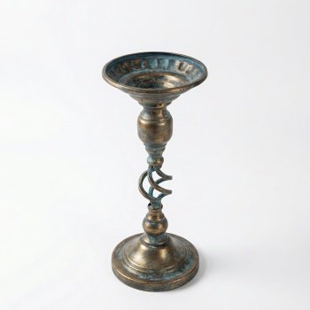 Sfeșnic decorativ din fier, 16,5 x 16,5 x 38,5 cm  Bry, homedit