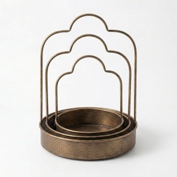 set 3 cosuri de depozitare din fier Lerry, homedit