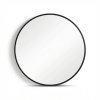 oglinda rotunda cu rama metalica neagra, 80 x 2,8 cm Coper, homedit