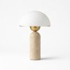 lampa, 45 cm h, travertin si sticla mata CALMA, homedit