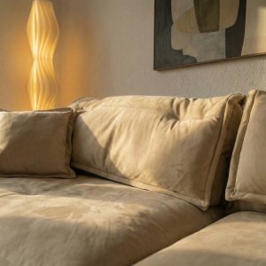 Canapea Alyma, topper si material catifea, Homedit