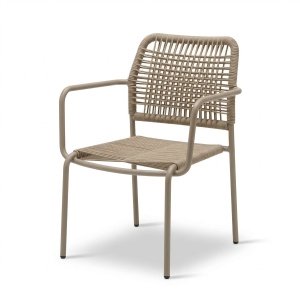 Scaun confortabil pentru terasa Rene bej, Homedit