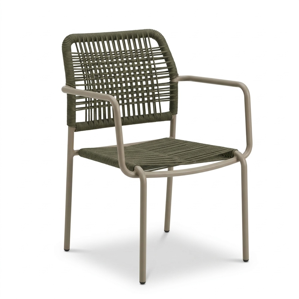 Scaun confortabil pentru terasa Rene gri, Homedit