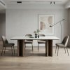 Masa Dinning Velario, cadru lemn masiv si microcristal, Homedit