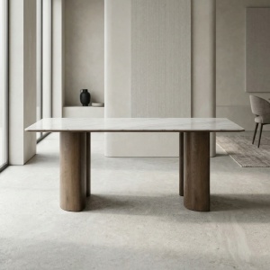 Masa Dinning Sorento, picioare strcturale si blat microcistal, Homedit