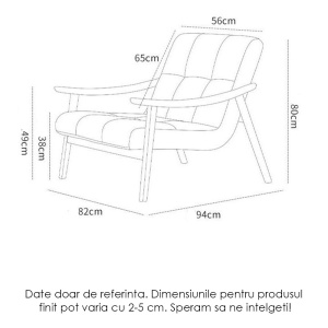 Scaun premium din lemn de frasin Luxuria, Homedit