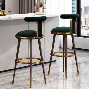 Scaun de bar premium din lemn de frasin si otel Brew, Homedit